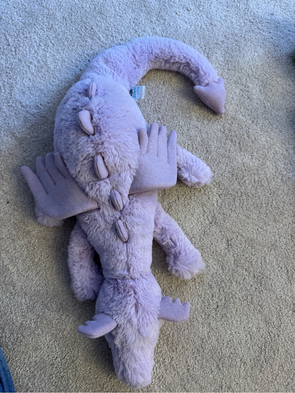 Jellycat Lavender Plush Dragon Cuddly Toy